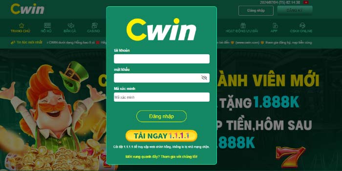 Đăng nhập CWIN dễ dàng